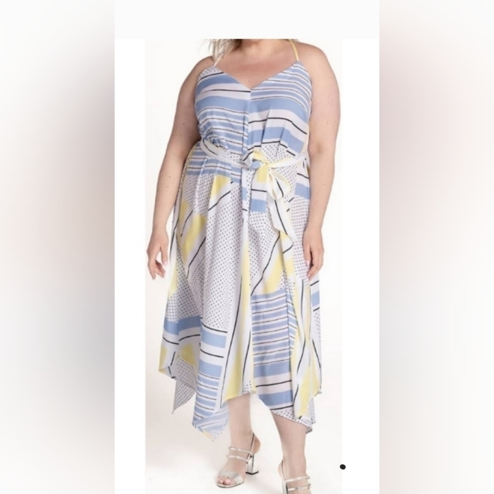 NWT Eloquii Colorblock Handkerchief Dress Sz. 20